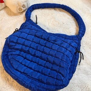 Free People Dupe Blue Quilted Women's Bag